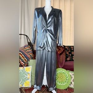 80s Silver Lame’ Pantsuit